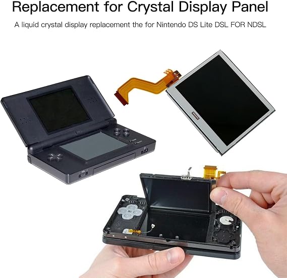 USonline911 2023 New Replacement LCD Screen Display Compatible for Nintendo DS Lite DSL NDSL, Top Screen Display