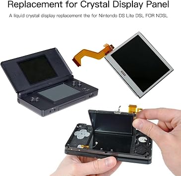 USonline911 2023 New Replacement LCD Screen Display Compatible for Nintendo DS Lite DSL NDSL, Top Screen Display