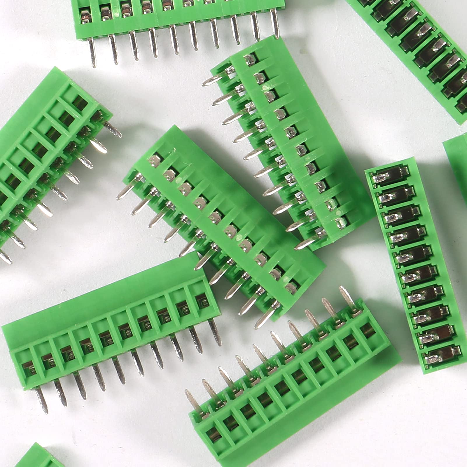 10PCS 4-Pin PCB Screw Terminal Blocks - 2.54mm Pitch Circuit Board Connectors