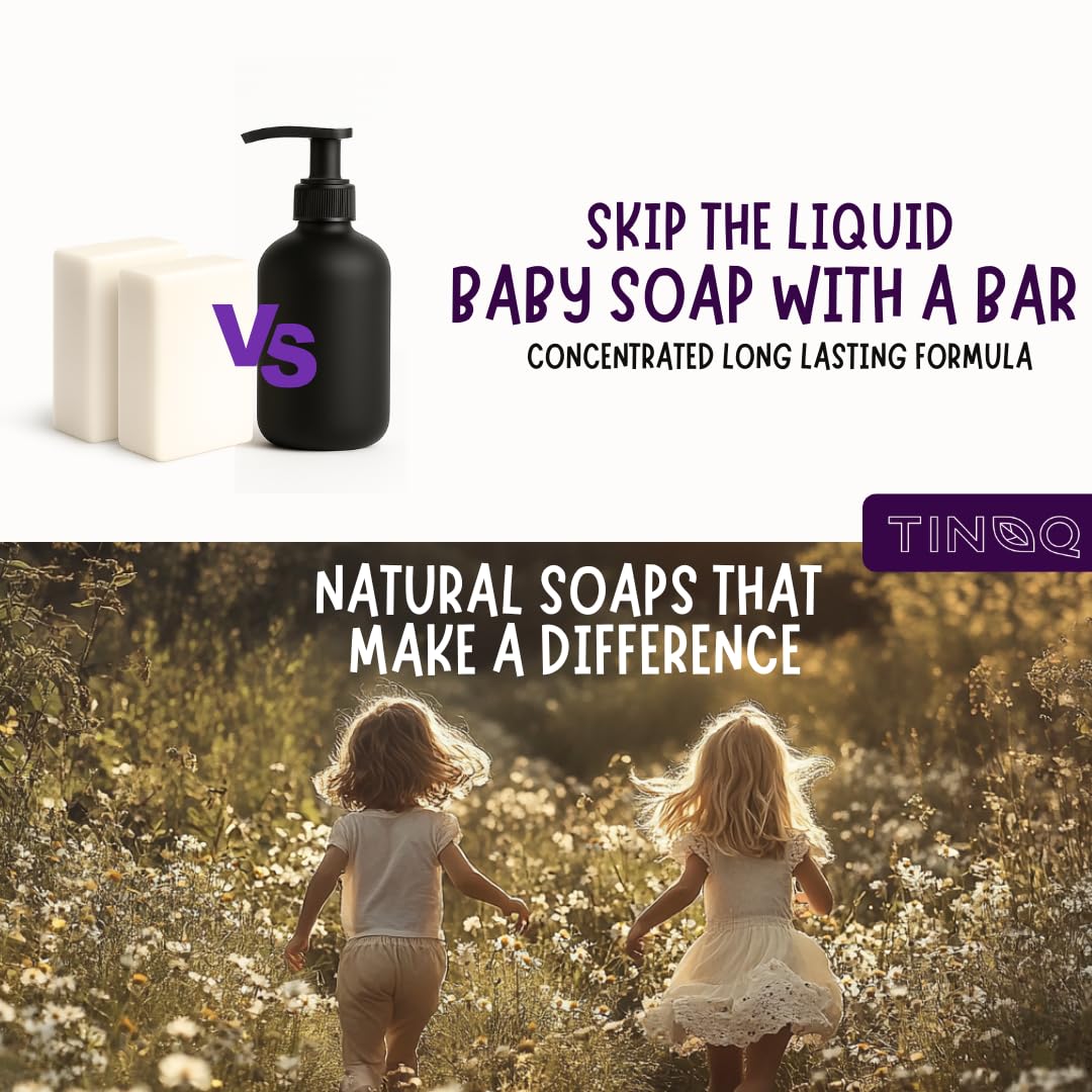 Baby Soap Bar For Sensitive Skin | Natural Bath Soap For Toddlers Kids Adults | Relaxing Organic Lavender Essential Oil | No Artificial Fragrance | Only 6 Ingredients | Vegan | No SLS | 2 Bars - Image 9