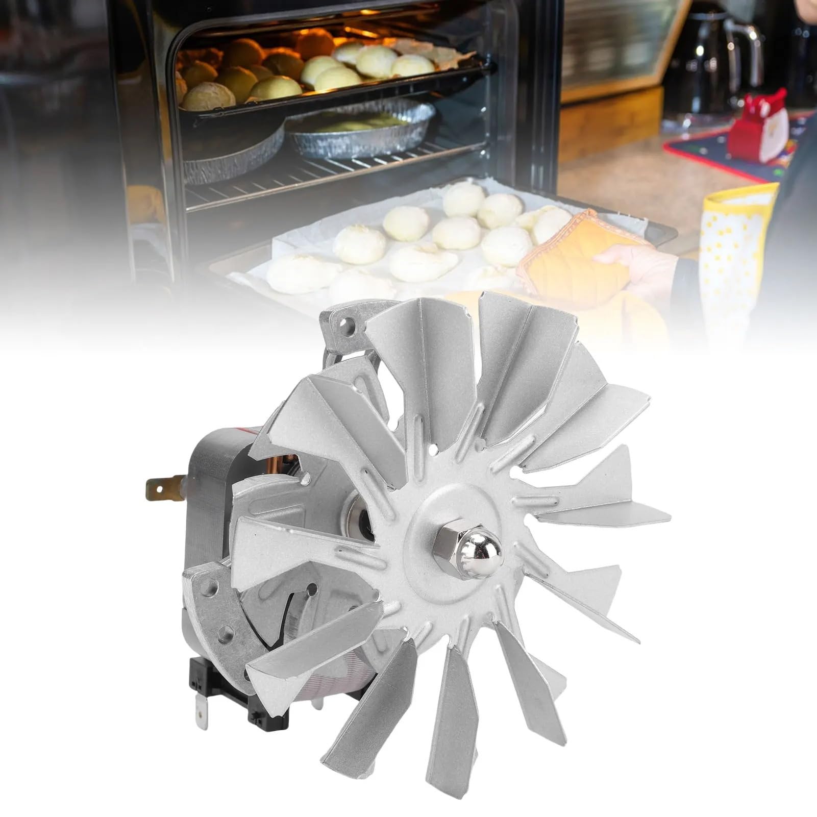 Motor de horno con aspas ventilador, alta temperatura 11 apto for incubadora secadora 19003 7242 aluminio