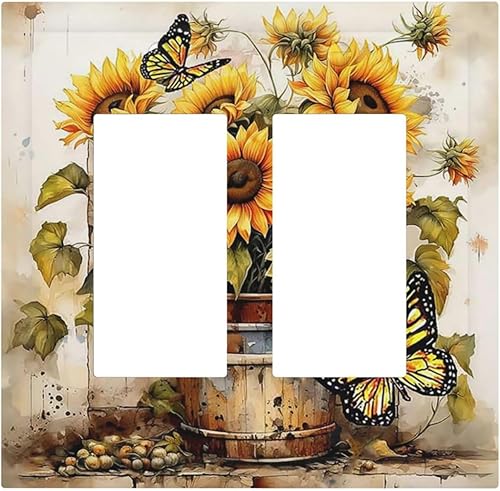 Miniatura 42 de Cubiertas Decorativas de Tomacorrientes Estilo Gótico Cuervo Flores Púrpuras 1 Gang Interruptor de Luz Simple Basculante Placa Cubierta Placas de