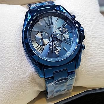 Amazon | Bradshaw Navy Blue Dial mk6248 オーバーサイズ