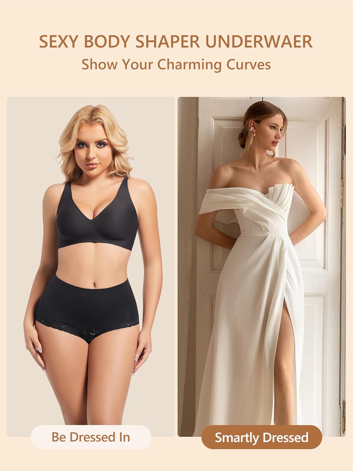 HBselect Tummy Control Shapewear Panties for Women Lace Seamless Shaping Briefs Sexy Women's Underwear Slimming Panty Girdle