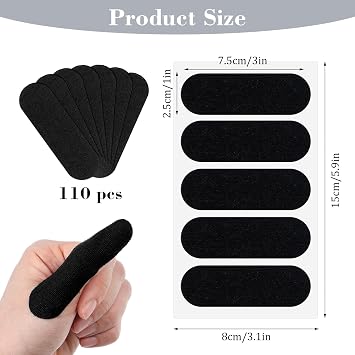 Grevosea 110 PCS Bowling Thumb Tapes, Bowling Ball Finger Inserts Finger Tape Breathable Bowlers Tape Protector for Men Women Exercise Sport Bowling Accessories, No Residue (Black)