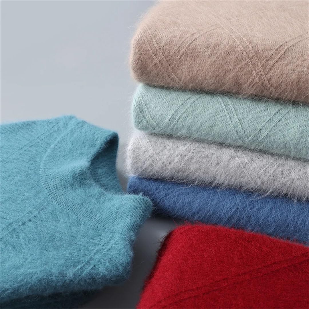 Suéter De Cachemira con Cuello Alto para Hombre Tops De Punto Sólidos