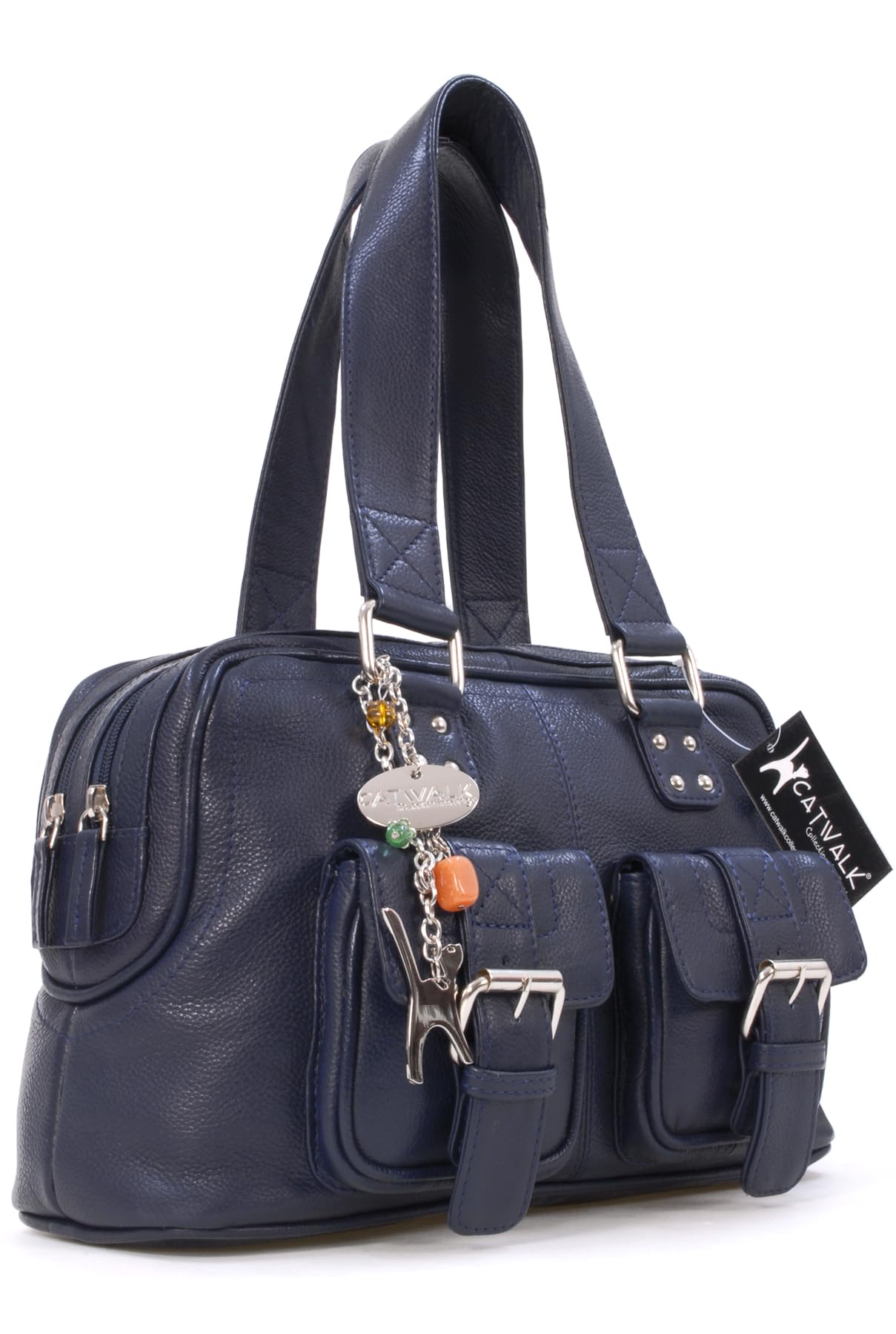 Catwalk Collection Handbags - Damska Skórzana Torebka z Rączką - Caroline