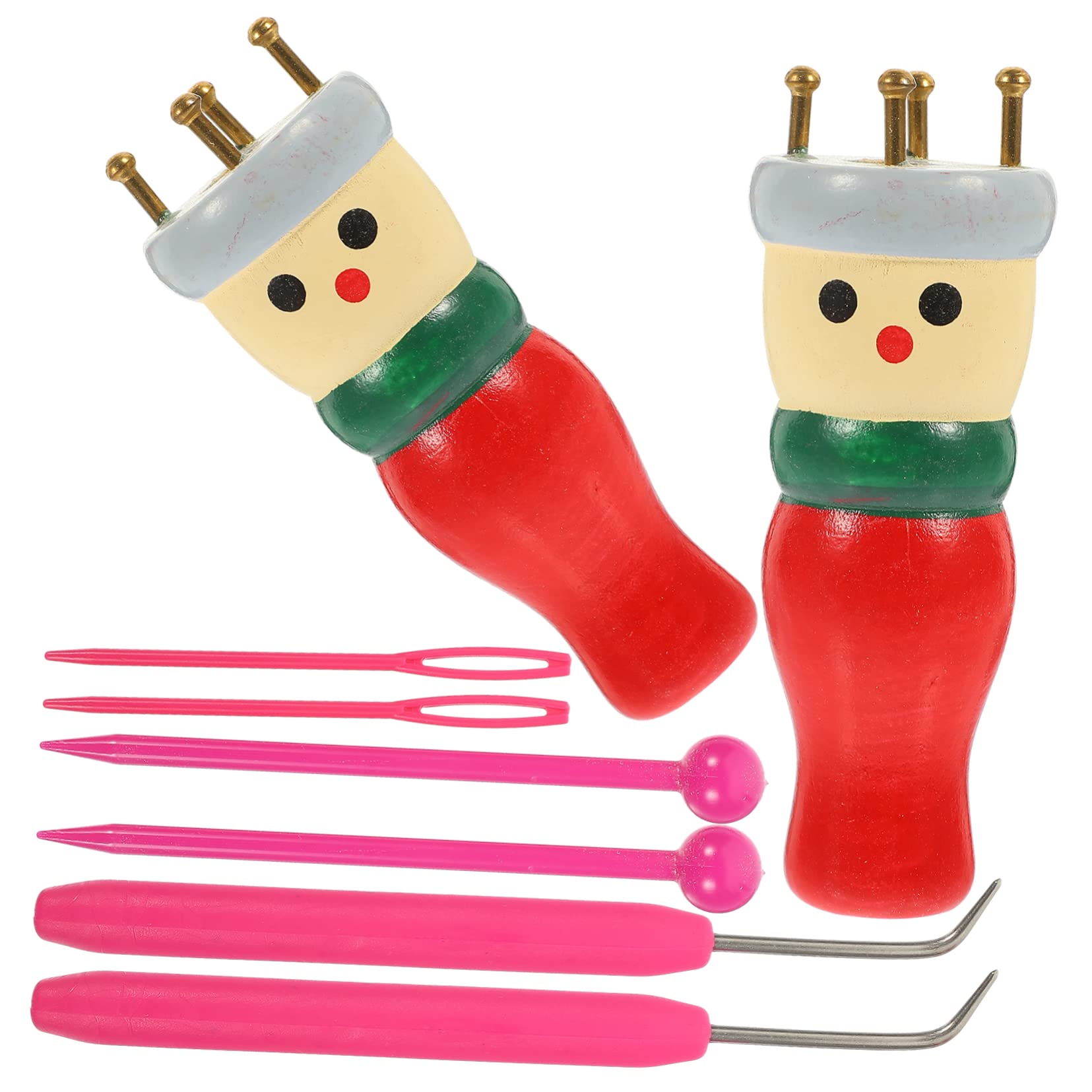 HOODANCOS Knitting Machine for Adults Wooden Spool Knitting Tool Yarn DIY Wool Crafts