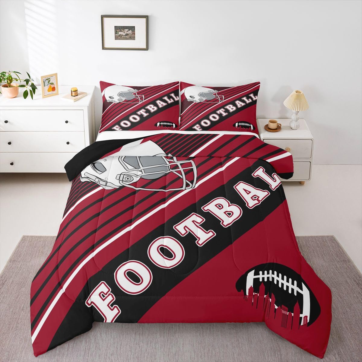 Football Comforter Set - Twin Size -22 Football Comforter Set - Twin Size -22