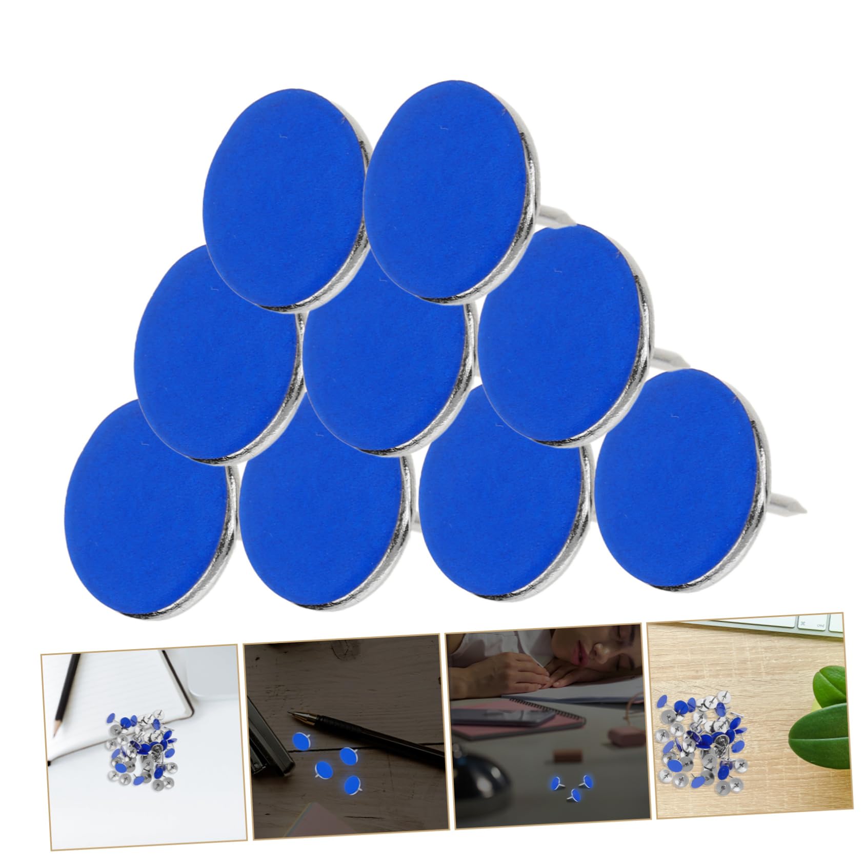 VICASKY 50Pcs Reflective Tack Durable Markers for Outdoor Use Trail Markers Reflector Pins for Camping Driveways and Building Safety