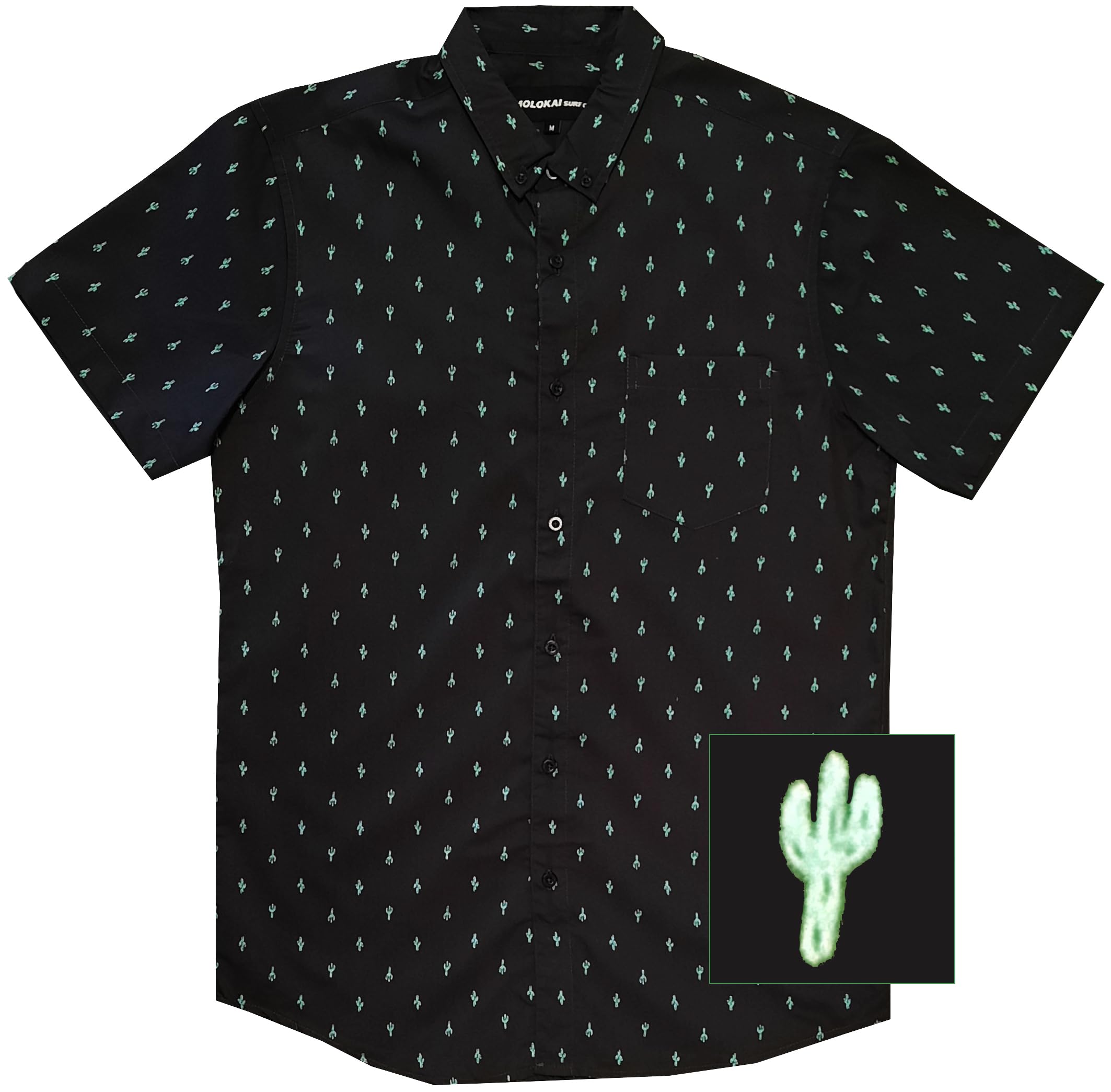 Molokai Surf Button Down Slim Fit Hawaiian Short Sleeve Shirts
