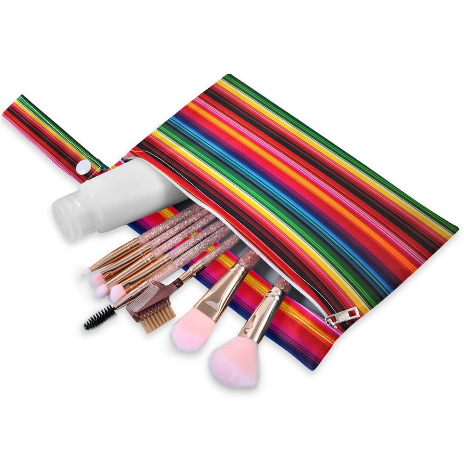 ATTX Colorful Stripes Wet Dry Bags 2-Pack - Reusable Cloth Diaper Storage for Travel, Beach & Gym | Multi-Use Waterproof Bags for Swimsuits, Baby Clothes, Sports Gear#39