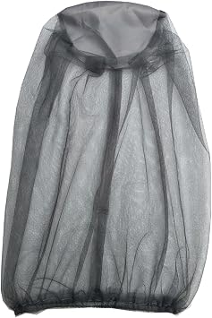 Mosquitoes Head Net Face Neck Fly Netting Hoods from Bugs Protections Screen Net for Camping Travel Hiking, Light Gray