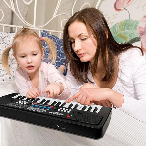 Miniatura 7 de Piano Keyboard for Kids EOOLEOW 37 Keys Portable Electronic Keyboards Piano for Kids with Microphone - Music Piano Toys for Children Black