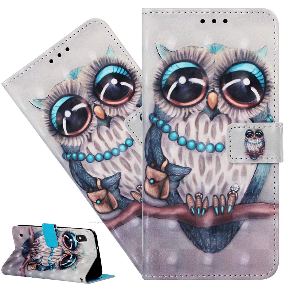 ISADENSER S10 Plus Case Samsung S10 Plus Case Stylish for Girly Women [Wallet Stand] Kickstand Credit Cards Slot Cash Pockets PU Leather Flip Wallet Case for Samsung Galaxy S10 Plus 3D Lady Owl YB