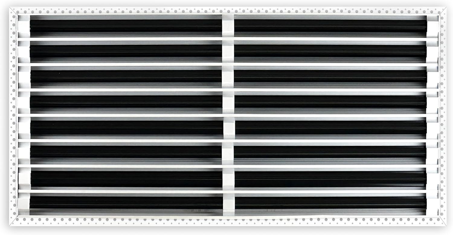 BUILDMART - 30x16 Modern AC Vent Cover - Decorative Mud-in Air Vent - Standard Linear Slot Diffuser - Register Grille for Ceiling, Walls & Floors - Texas Buildmart