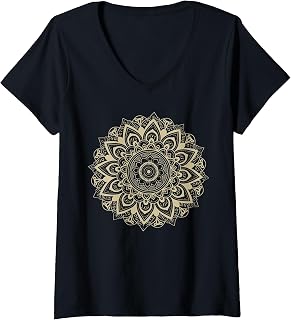 Womens Subtle Mandala 8647 Resist Anti Trump Feminist V-Neck T-Shirt