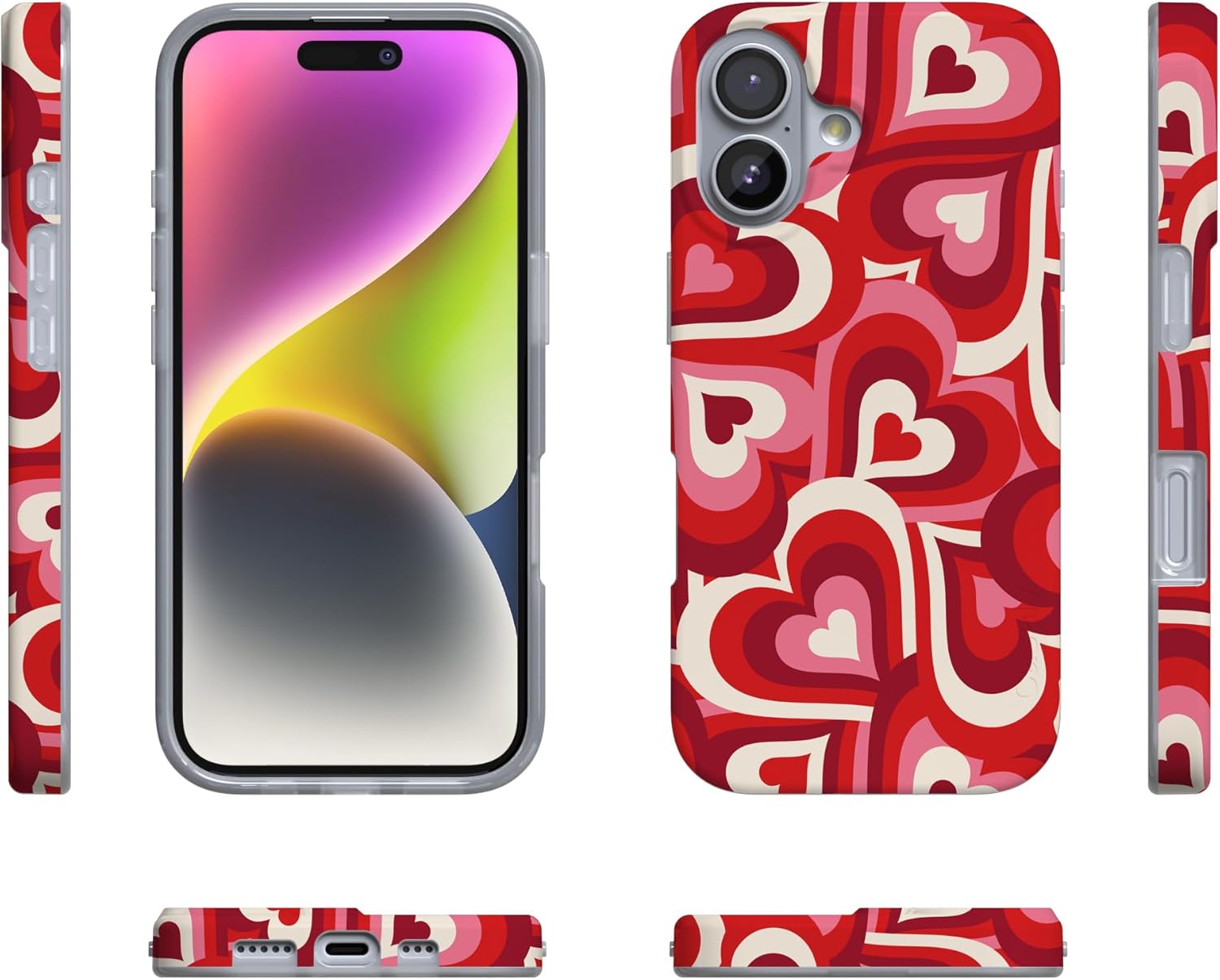 Casely iPhone 17 Case | Love Song Remix | Ombre Hearts | Compatible with MagSafe | Classic Ultra Slim Design