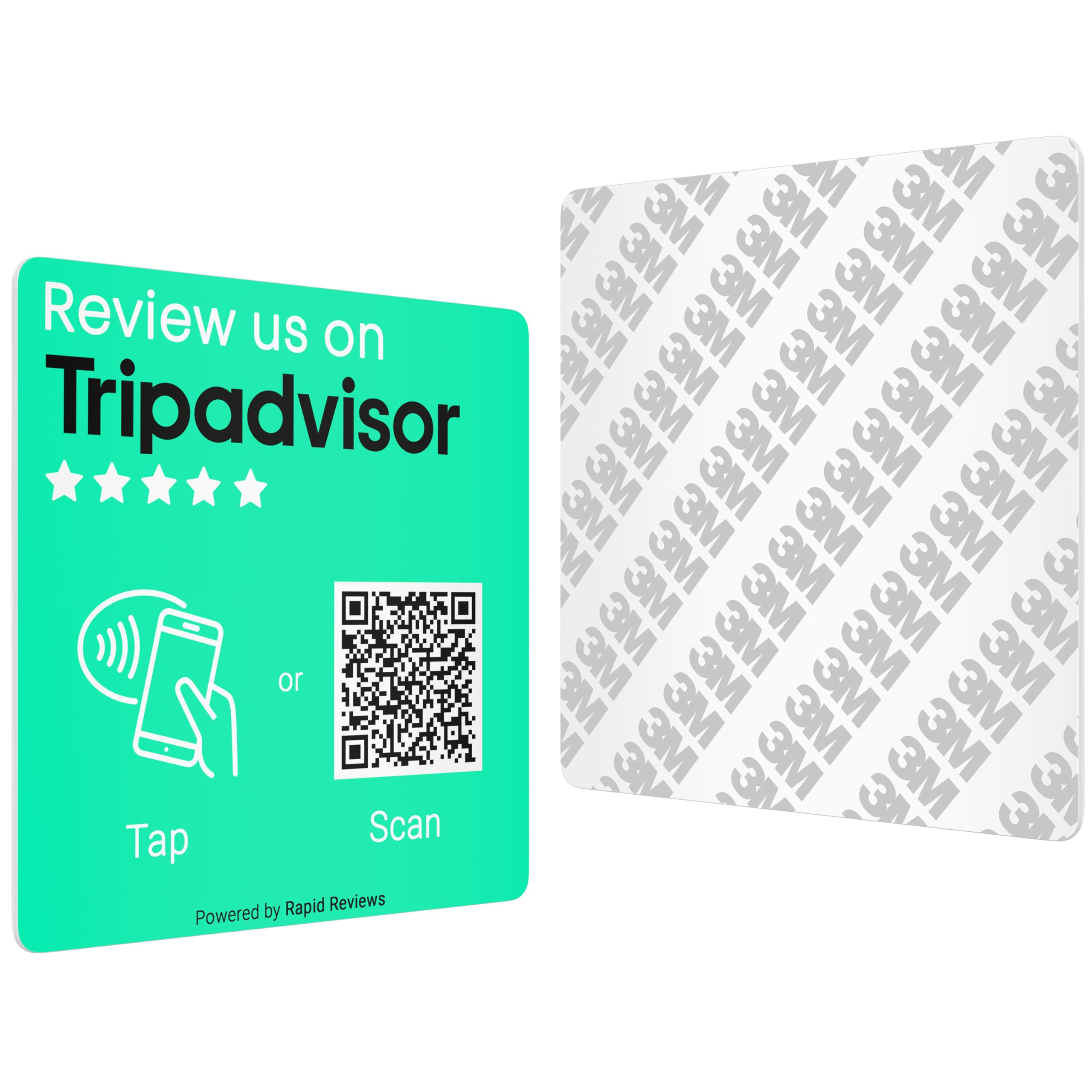 Review us on Tripadvisor Plaque Sticker - Trip Advisor Reviews Sign Plate NFC QR Code, Tap to Review