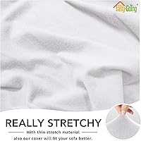 Vista 5 de Easy-Going Funda elástica de forro polar para sofá, de elastano, antideslizante, suave, protector de muebles lavable con espuma antideslizante
