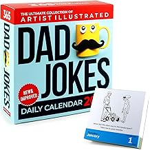 Dad Joke Desk Calendar 2026 - Unique Fun Gift For Dad 365 Daily Dad Jokes, White Elephant Gifts, Gifts for Men, Stocking Stuffers, Desk or Wall Calendar