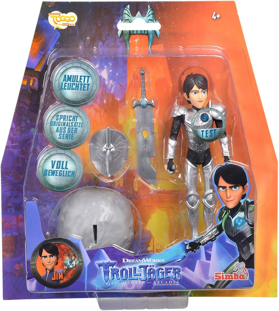 Simba Trollhunter Jim pers 20 cm Talking with Lights, Multicoloured, 109211004038