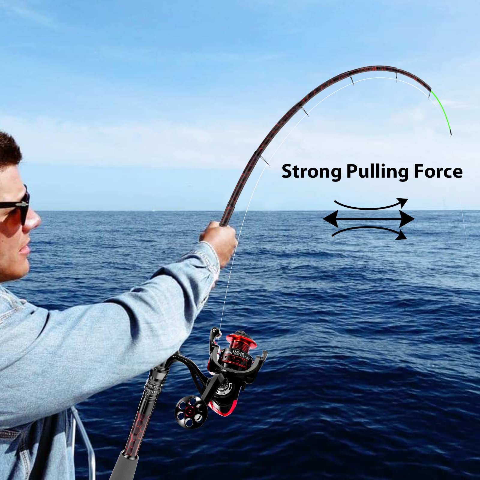 QudraKast Fishing Rod And Reel Combos High Carbon