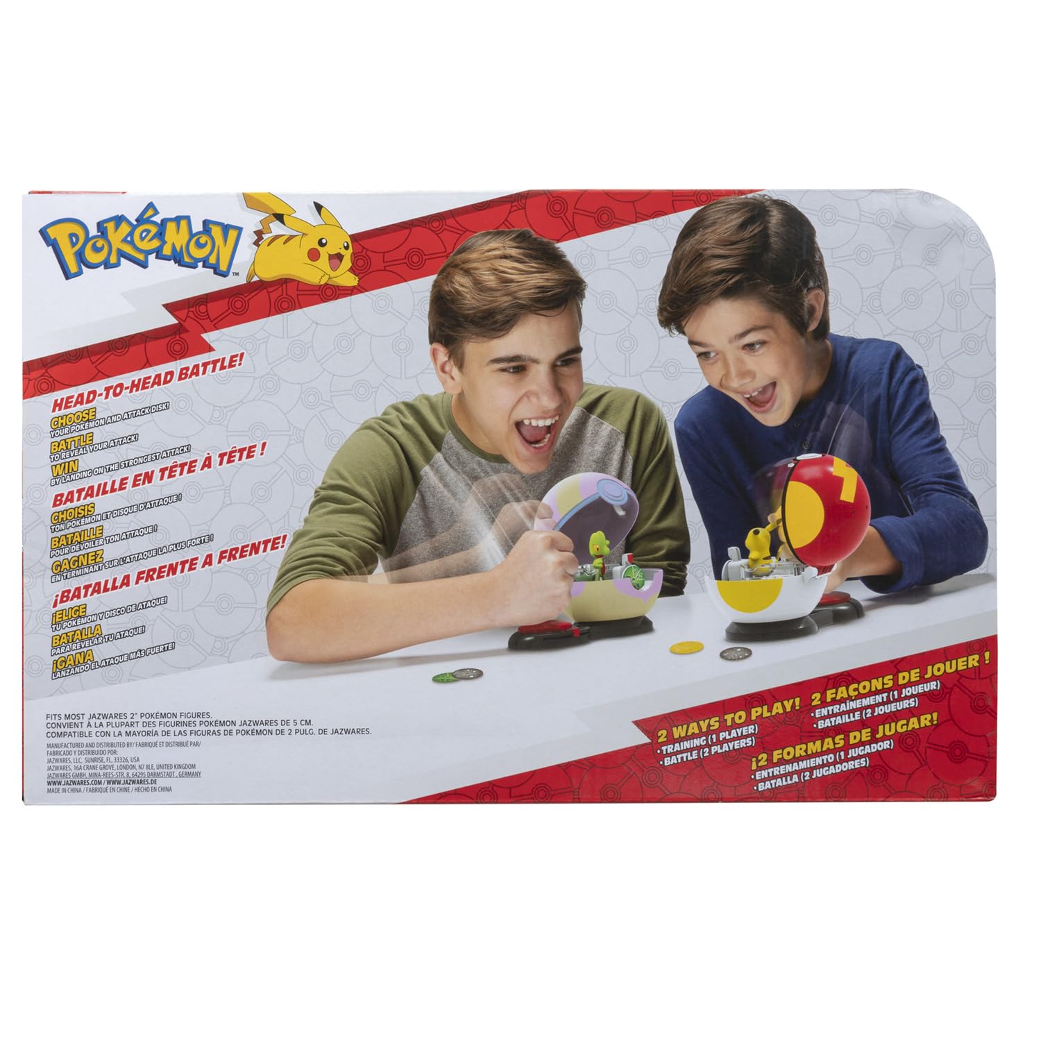 Pokémon Jeu d'attaque Surprise - Larvitar et Scorbunny avec Poké Ball et Ultra Ball + 6 disques d'attaque