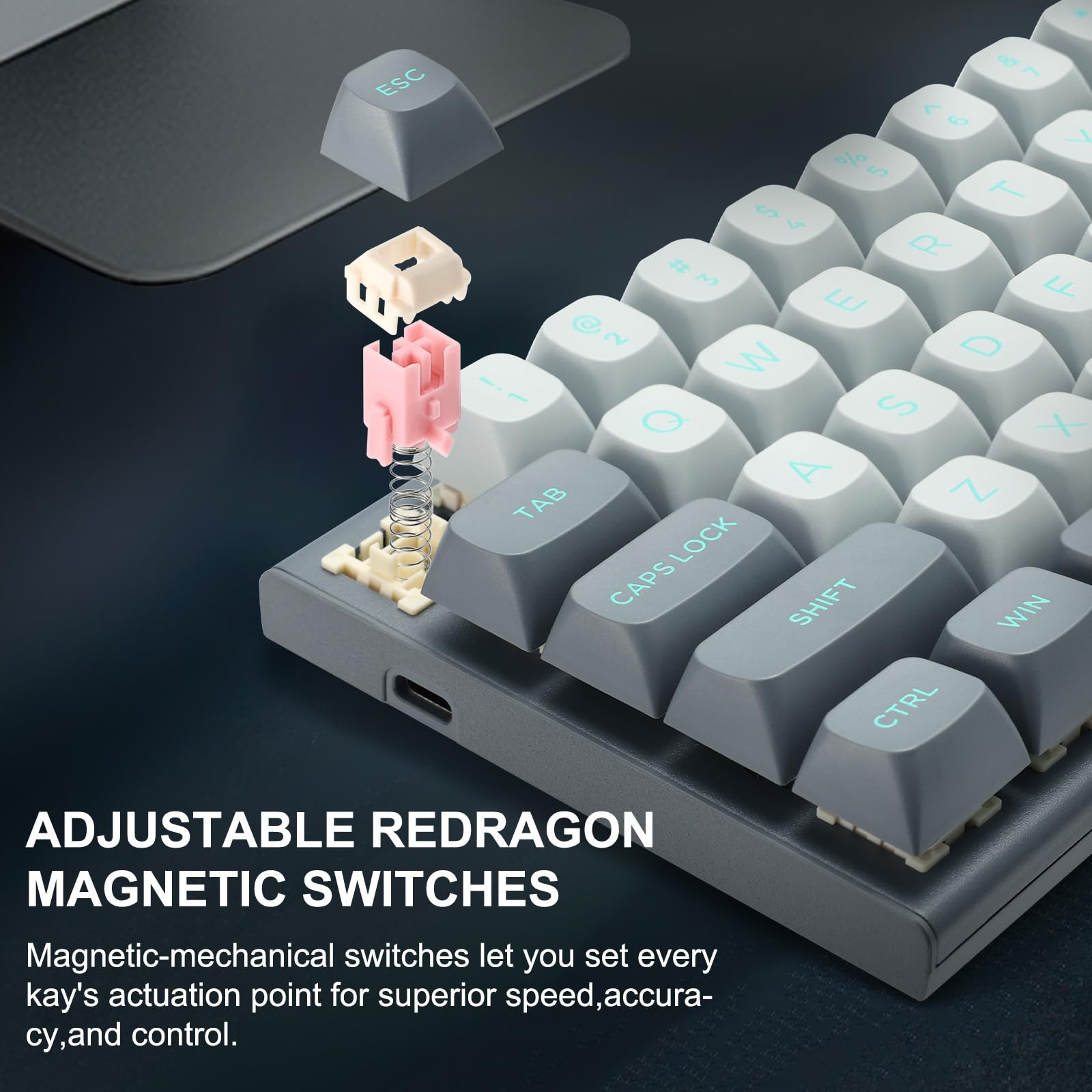 Amazon.com: E-YOOSO Hz-61 Rapid Trigger Gaming Keyboard, Magnetic