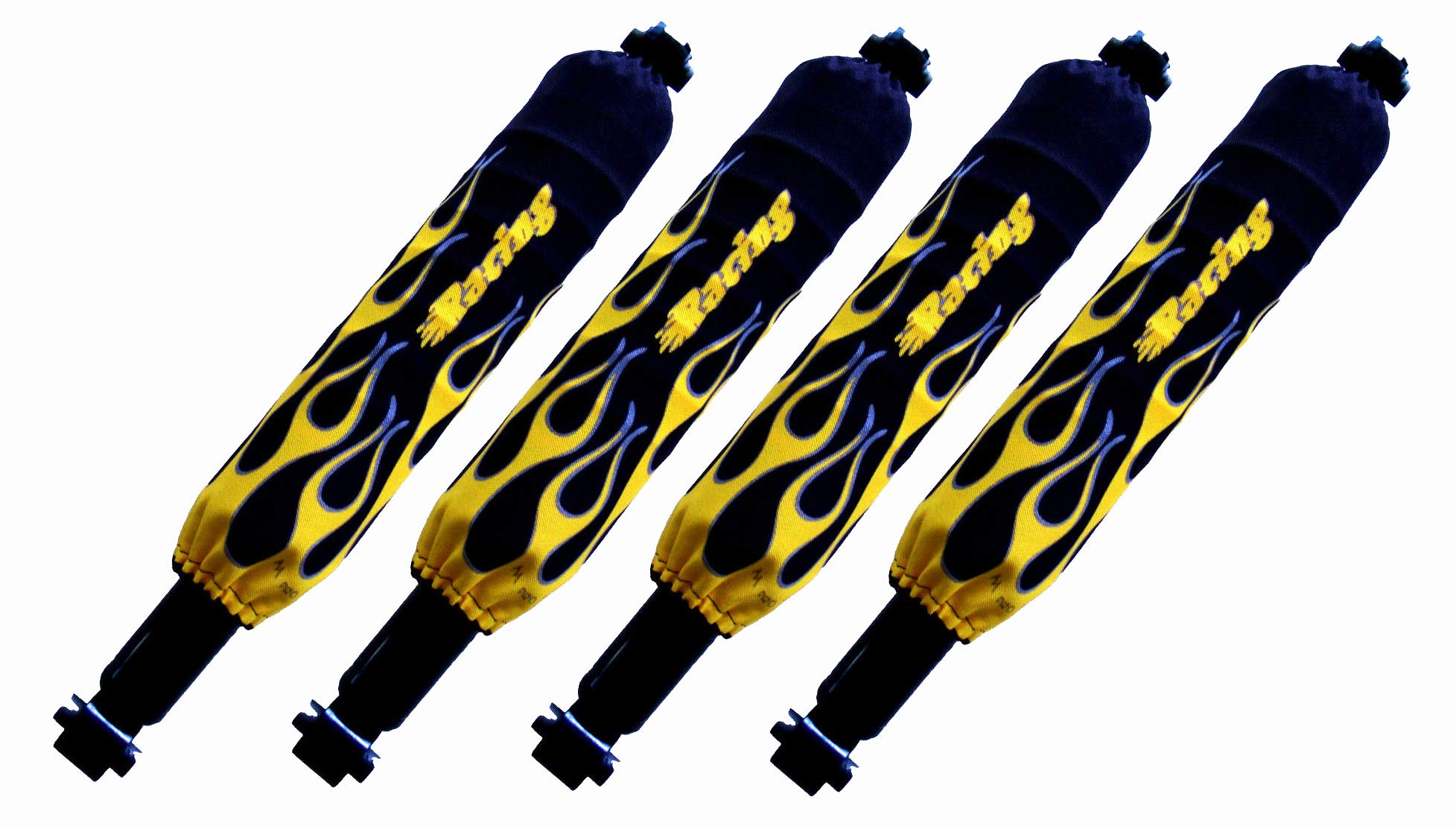 Shock Cover Pour Can Am Renagade,Flame Racing Jaune,Ensemble de 4 (AUTRE MACHINE Indiquez la marque,modèle,Année de votre véhicule.Seulement CDN $ 68.49
