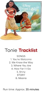 Toniebox 2 Audio Player Disney Princess Bundle for Kids 3+ with Ariel, Moana, Merida, and Belle - Cloud Pink