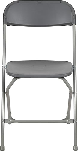 Vista 322 de Flash Furniture Hercules - Silla plegable comercial grande y alta, extraancha, capacidad de 650 libras de plástico duradero, color negro, paquete