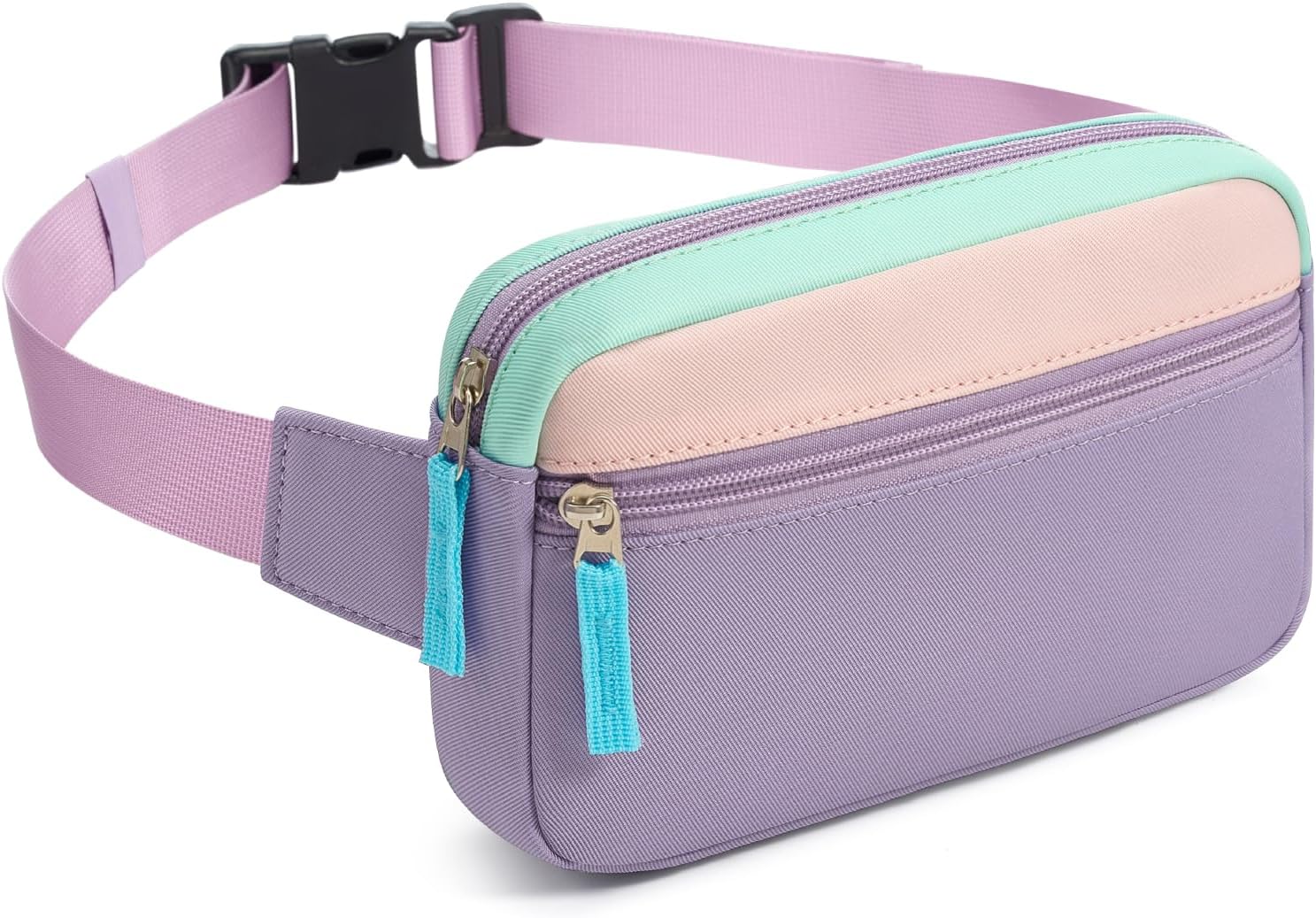 Fanny Pack Teens Easter Basket Stuffers for Kids: Birthday Gift for 5 6 7 8 9 10 11 12 Year Old Teen Girls, Preppy Cute Trendy Stuff Colorblock Crossbody Bag Adjustable Belt Bags for Travel