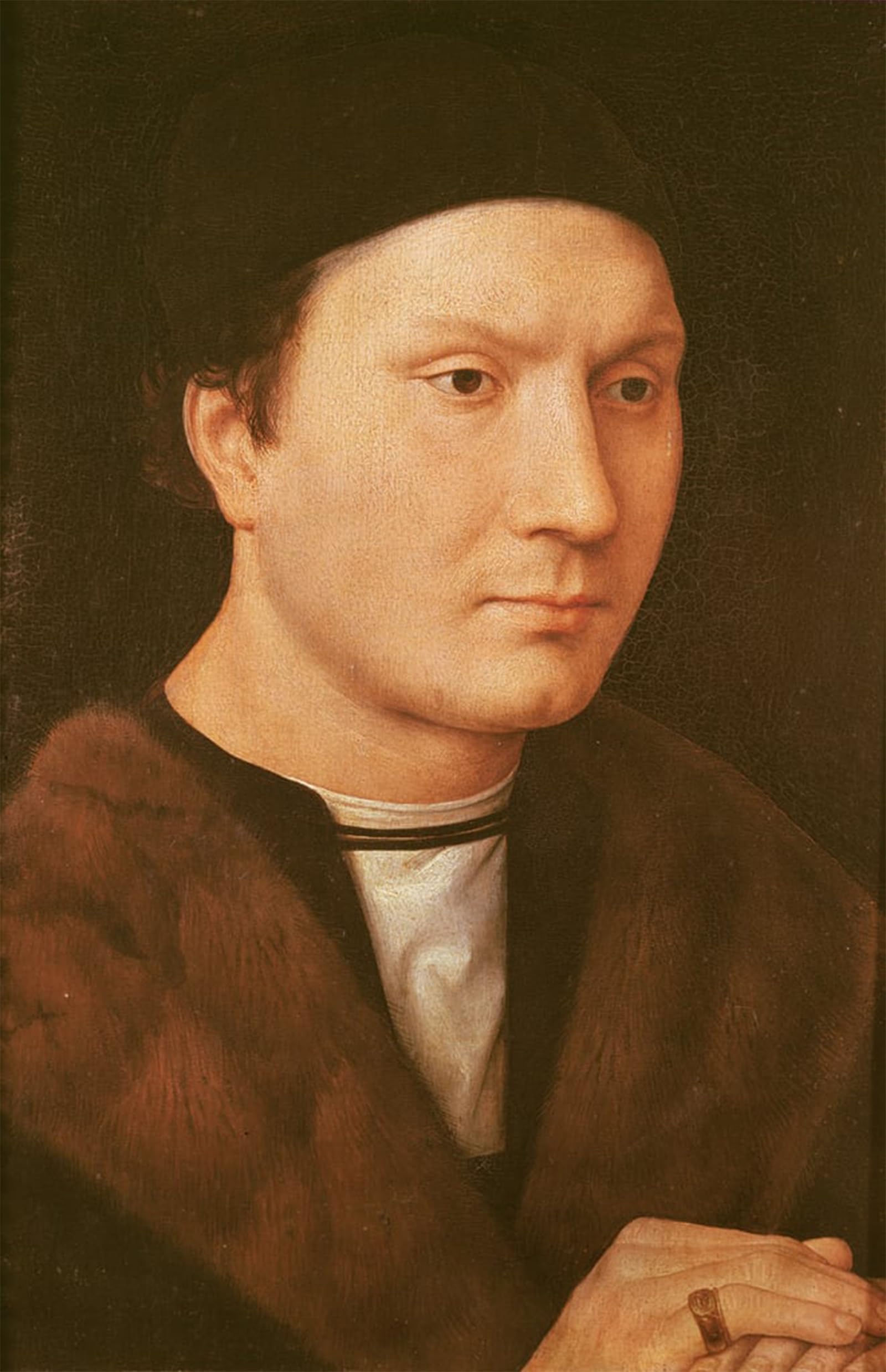 ARTXLXXBN Famous Art Print Poster Vintage Wall Art Portrait of an Man by Hans Memling Canvas Art Poster for Home Decor 60x90cm