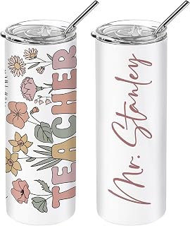 Personalized Skinny Tumbler for Teachers