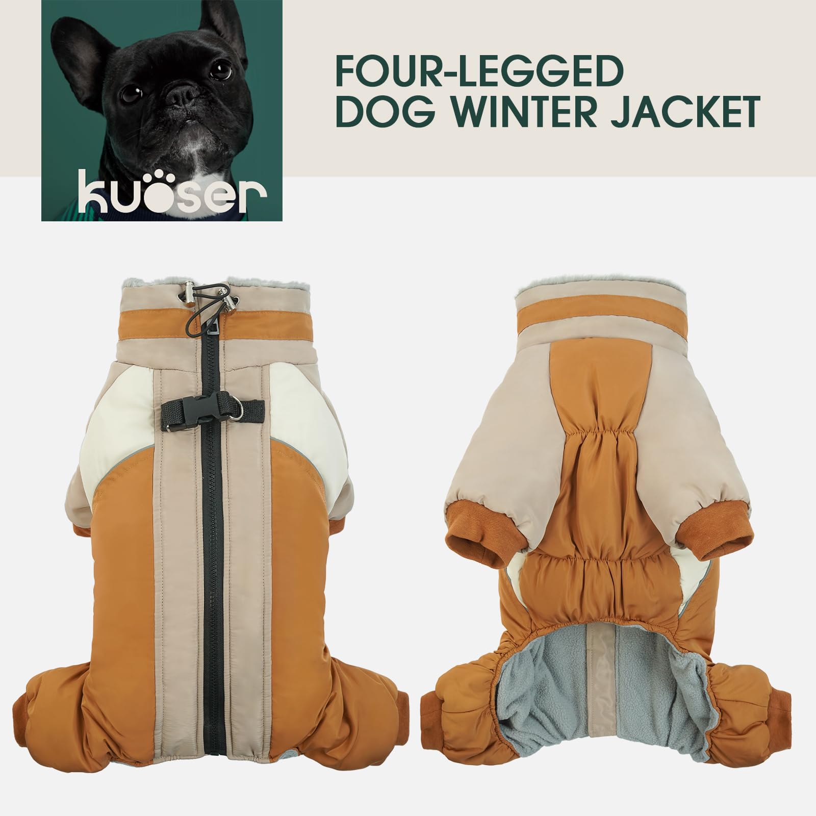 Hondenjas, klein, waterdicht, winddicht, voor puppy's, reflecterende strepen met grafieken, voor kleine en middelgrote honden met borstharnas, rood, L