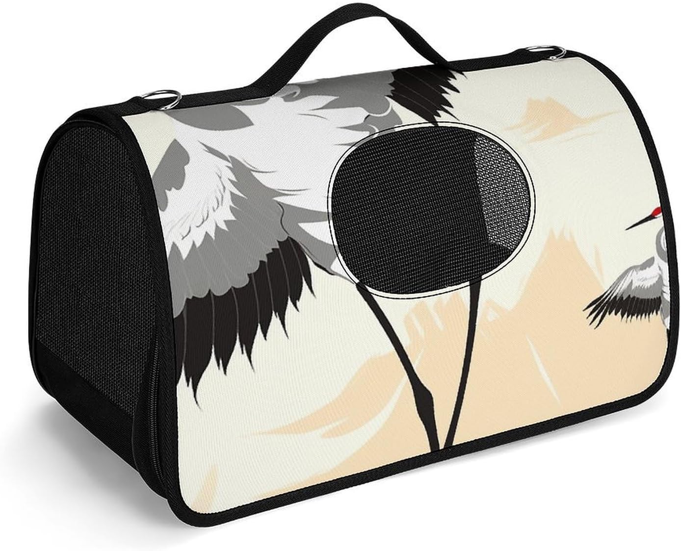 Pet Handbags, Japanese Crane Printed Pet Handbags,folding Pet Bags,new Pet Handbags,universal Pet Handbags, 45X26X23.5cm