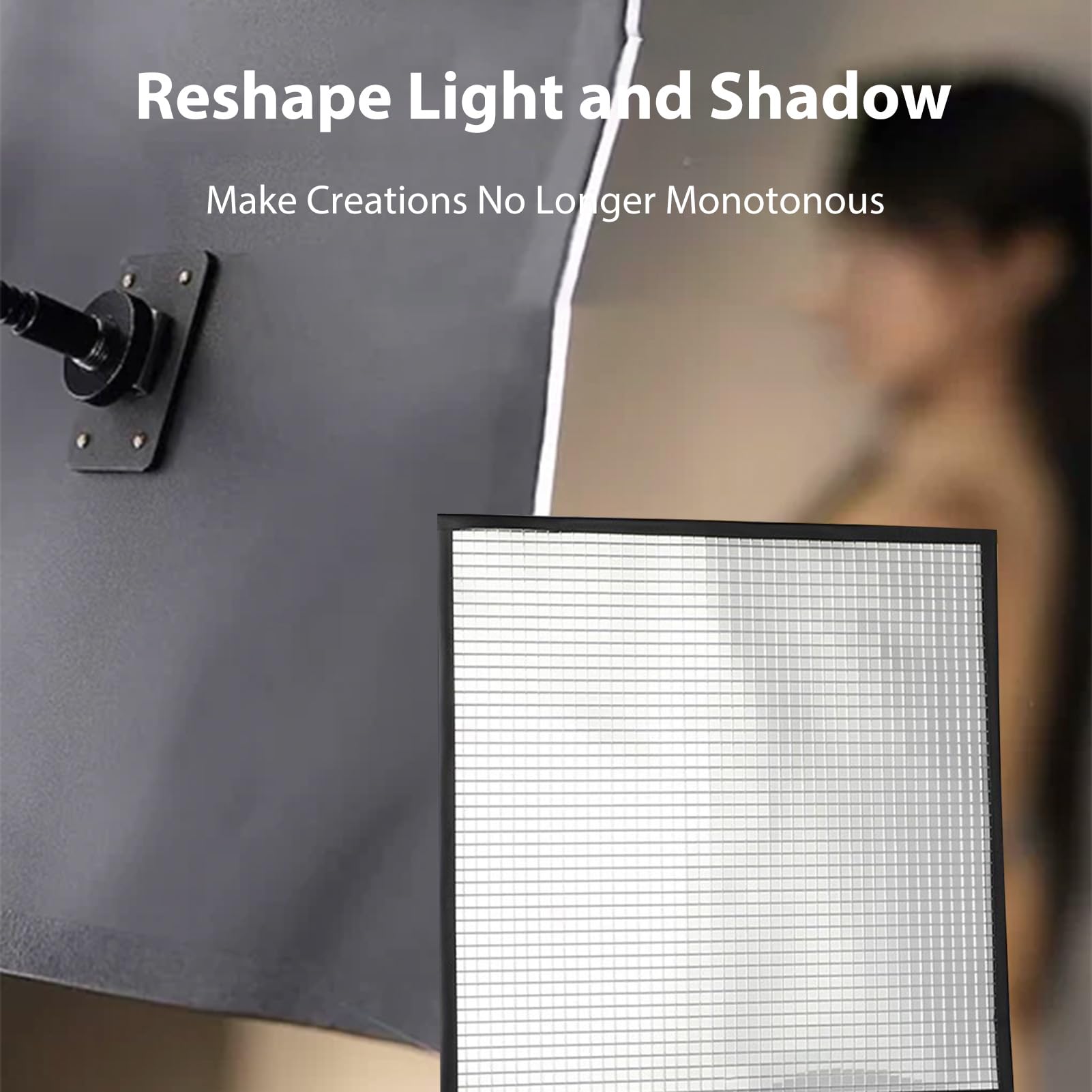 Flexibler Multi-Spiegel-LICHTREFLEKTOR, KREATIVE LICHTFORMUNG FÜR Fotografie, Video, MCPET+PC+Aluminium 9,4X9,4IN (Silber)