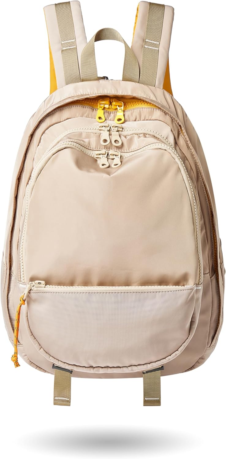 Casual Canvas Backpack for Women Large Capacity Vintage Campus Daypack and Travel Backpack (Beige) - Image 7
