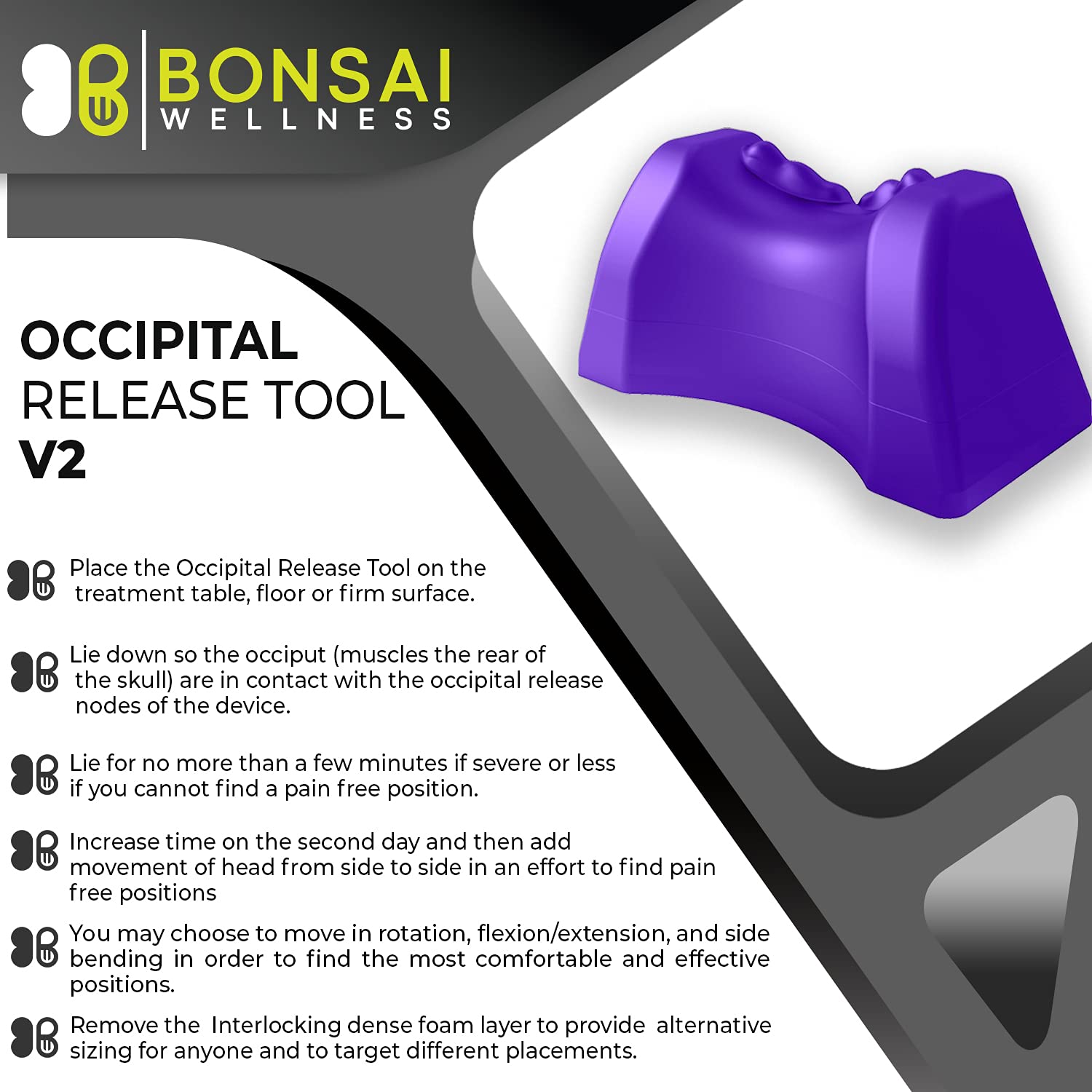 Occipital Release Tool 2.0 - Zervikale Traktion bei Nacken- und Schulterschmerzen, Chiropraktik-Ausrichtung, Drehgerät für Triggerpunkttherapie, Kopfschmerzen, Migräne und Stress