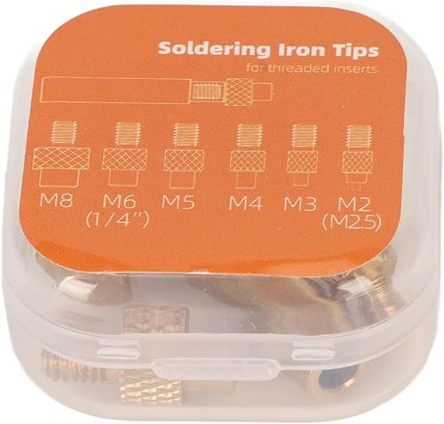 Miniatura 2 de Diyeeni 936 puntas universales para soldador, M2 M2.5 M3 M4 M5 M6 14 pulgadas M8, material de latón, fácil de usar, piezas de impresora 3D