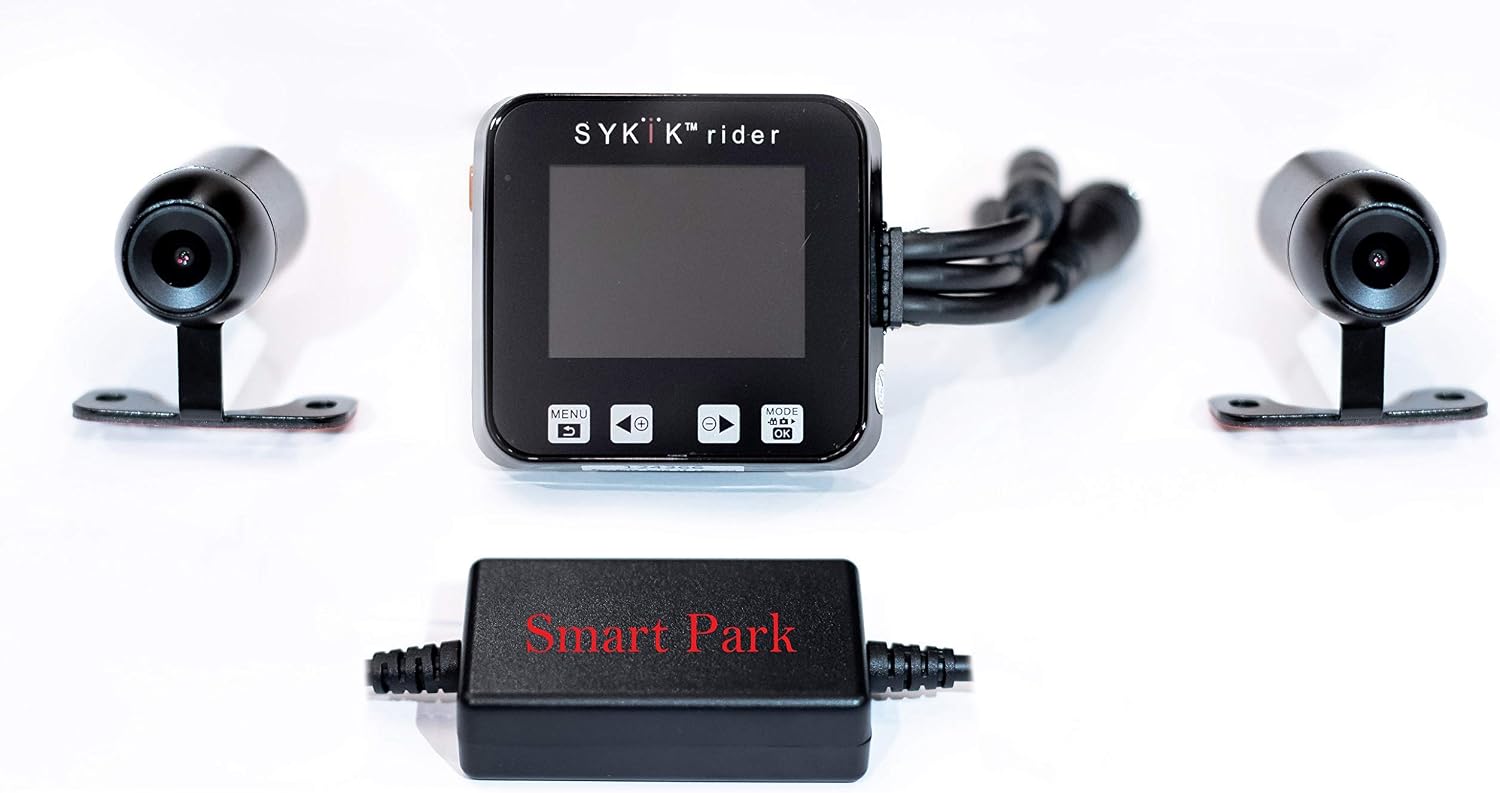 Amazon.com: Sykik Rider CR2, Dual Camera System for Motorcycles and ...