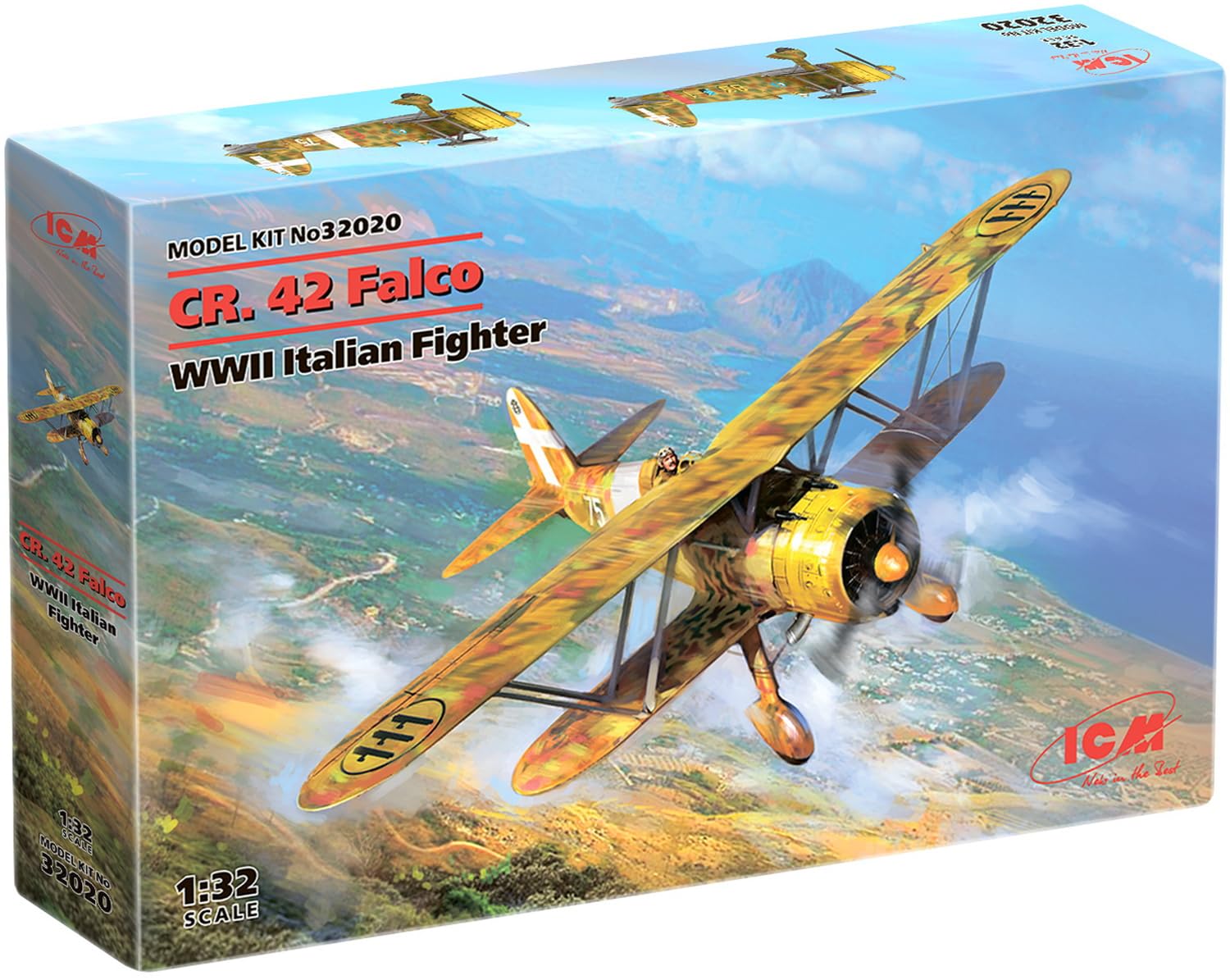 ICM 1:32 CR. 42 Falco WWII Italian Fighter, Model kit, ICM32020