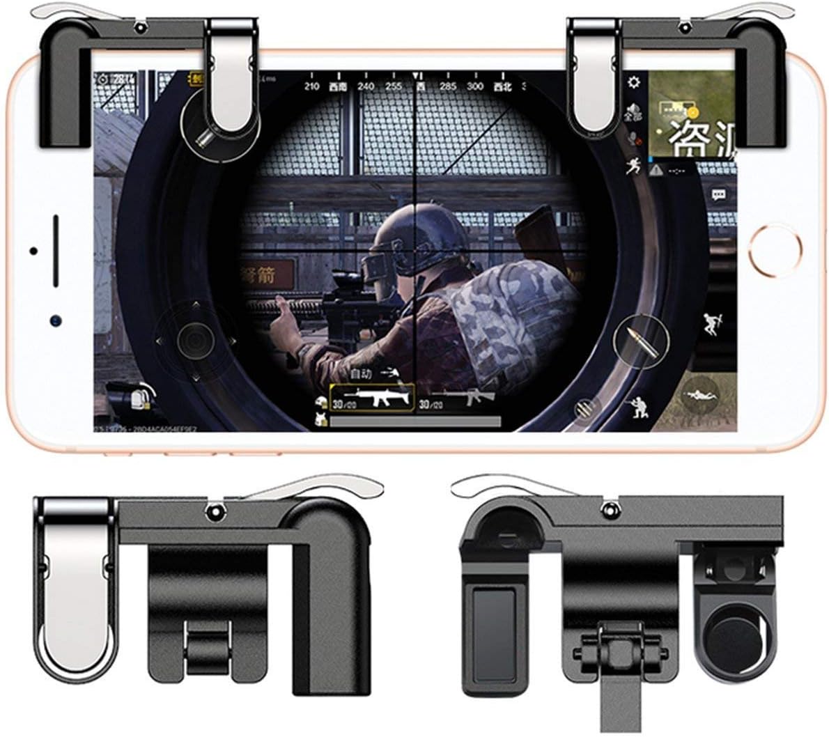 Gamers Yard L1R1 Mobile Game Controller Aiming Triggers for PUBG/Fornite and more for 4.5-6.5-inch Android Phone/iPhone