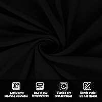 Vista 3 de BIFENBI Manteles ajustables negros de 6.0 ft para mesas rectangulares, 2 piezas, protector de mesa de elastano elástico para banquetes, camas