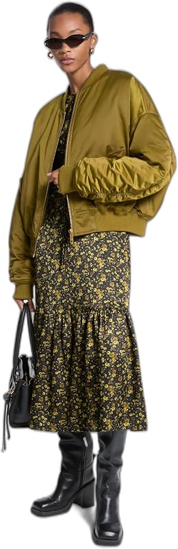 Bomber con cremallera frontal para mujer