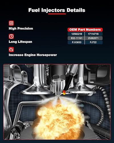 Miniatura 4 de GDSMOTU 4 inyectores de combustible de alto rendimiento 12582219 832-11191 compatibles con 2005-2010 para Cobalt 2door Coupe 2.2L 2007-2010 para G5