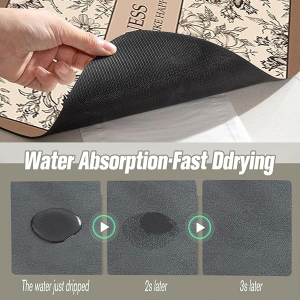 Housse de Machine à Laver,60x60 cm Tapis de Protection Antidérapant pour Dessus de Machine à Laver,pour Machine à Laver,Sèche-Linge,Cuisines,Salles de Bains,Camping Cars - 5