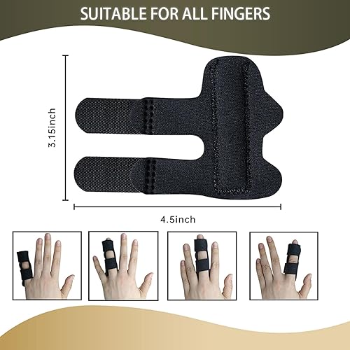 Miniatura 2 de 4 férulas de dedo gatillo  inmovilización y alivio de la artritis, soporte cómodo para dedo índice, medio y anular  curación rápida, alivio del