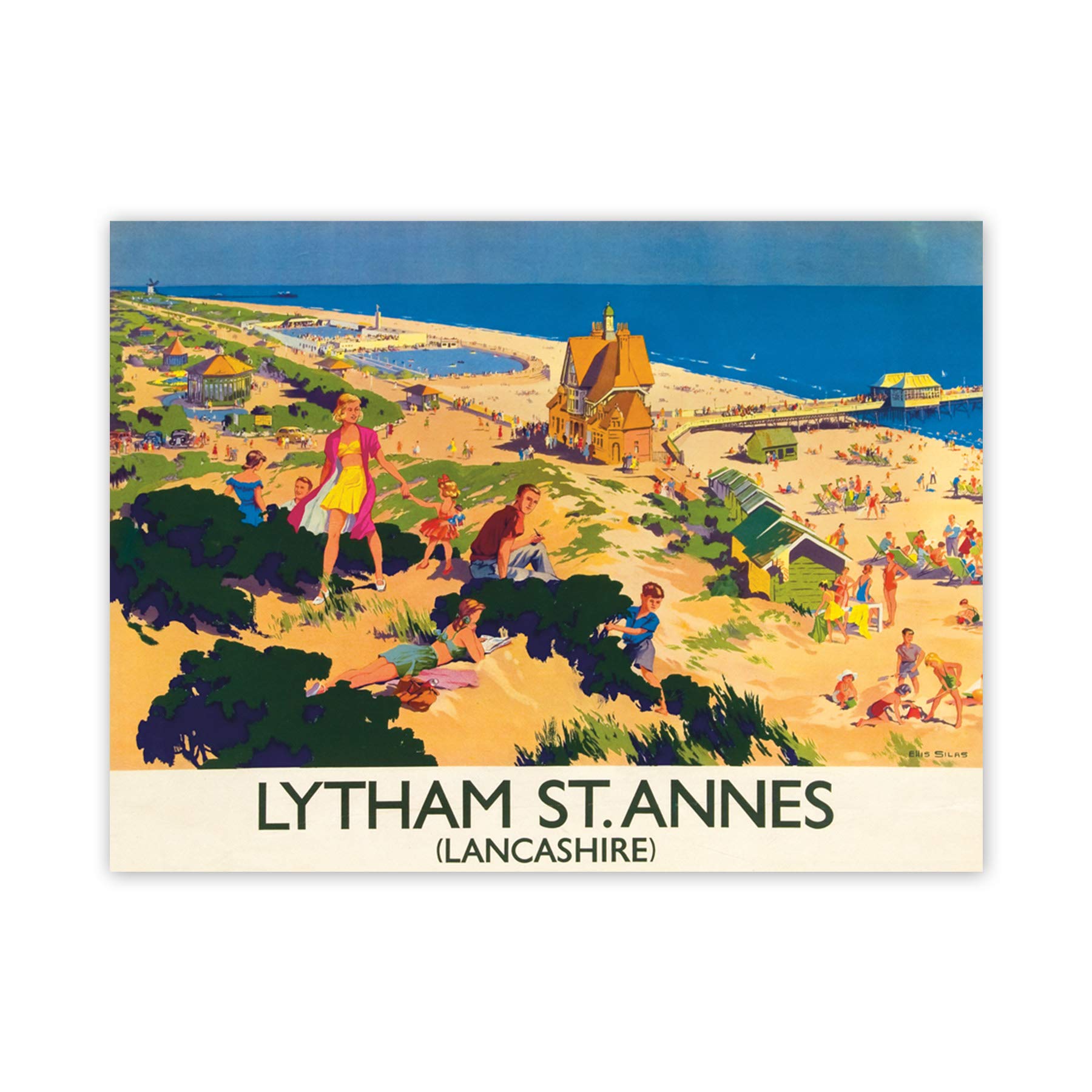 Travel England Lancashire Lytham St Annes British Railways Poster Print
